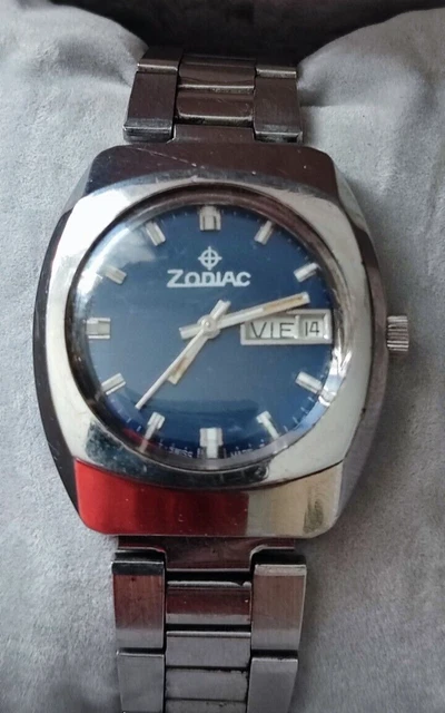Montre Bracelet Vintage Femme Zodiac, Mouvement Mécanique 17 Rubis, Fabrication Suisse