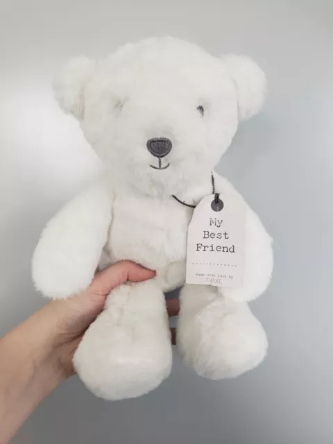Next White Teddy Bear 'My Best Friend' 11" Soft Plush Toy