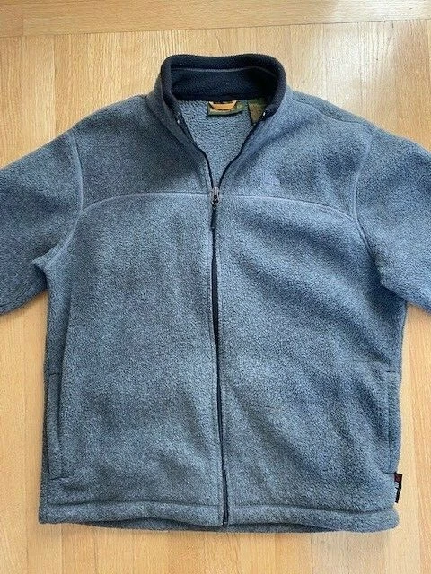 Men's Genuine Timberland Gray Full Zip Fleece Sweatshirt Size M