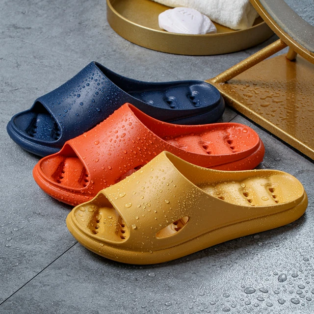 Women Men Summer Slippers Non-slip Sandals EVA Thick Sole Shoes Slides Bathroom