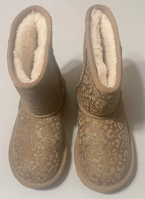 Girls UGG Glitter Leopard Toddler Boots Size 12 FREE SHIPPING