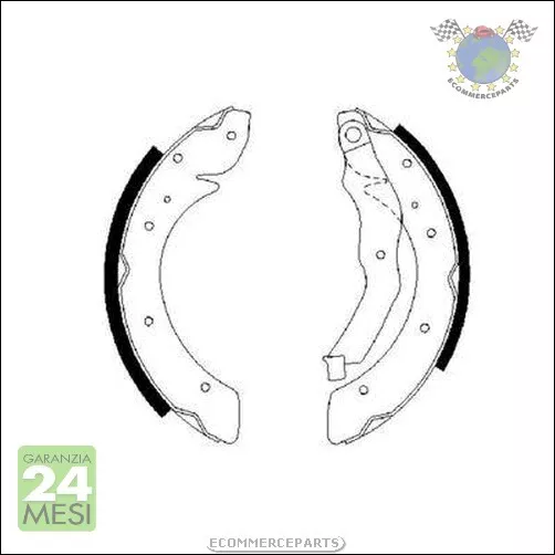 Kit Ganasce Freno Bosch per RENAULT SCENIC Megane MEGANE LAGUNA P bu1