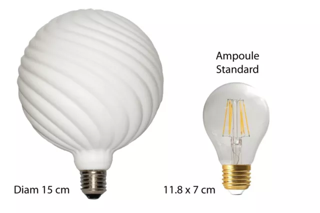 Ampoule décorative E27 LED forme Globe blanc - 6W - 600lm - 4000K 2