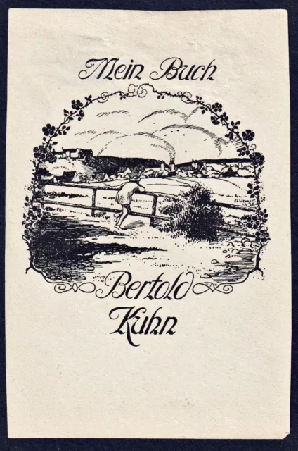 Exlibris Bertold Kuhn Ex-Libris Bookplate Eduard Weigert Cliché