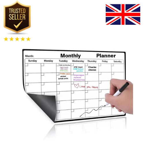 MONTHLY PLANNER Dry Erase White Board Sticker for