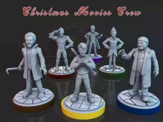 Christmas movies miniatures for board games, RPG, dioramas, paint ...