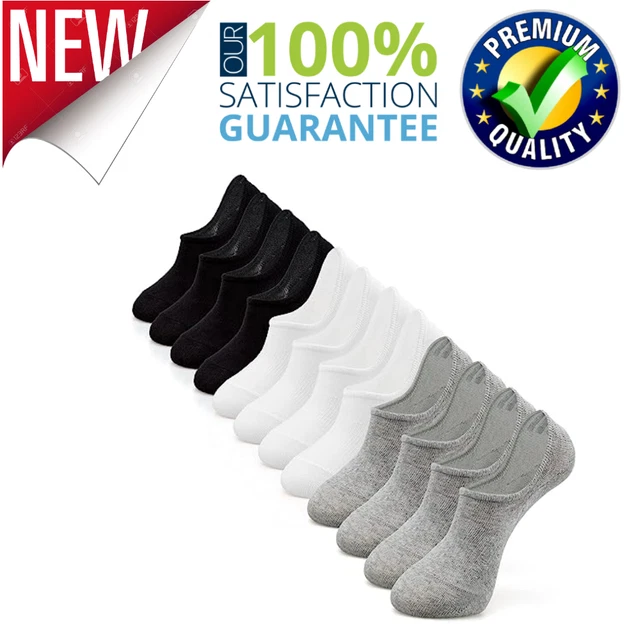 Women Men No Show Socks Low Cut Anti Slid Athletic Casual Invisible Liner Socks