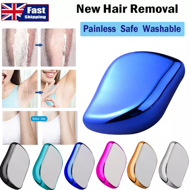 UK Painless Physical Hair Removal Epilators Remover Crystal Body Arm/Legs Eraser