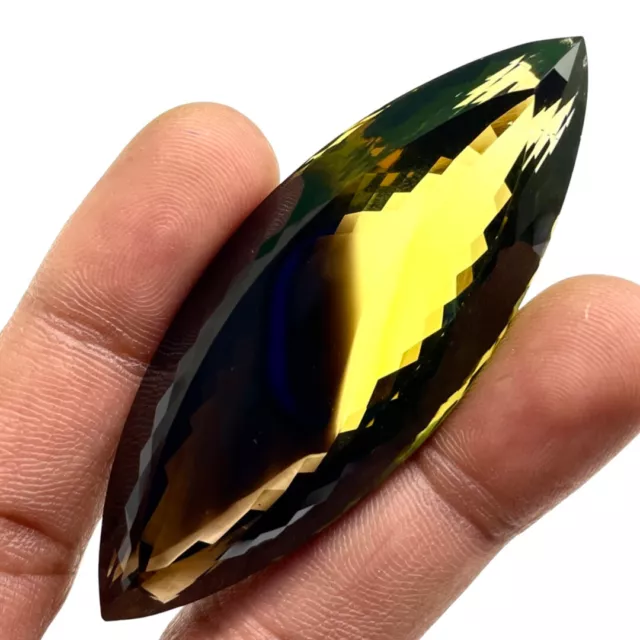 VVS 204 Cts Certified AAA Natural Bio Lemon Quartz Huge Marquise Cut Gemstone