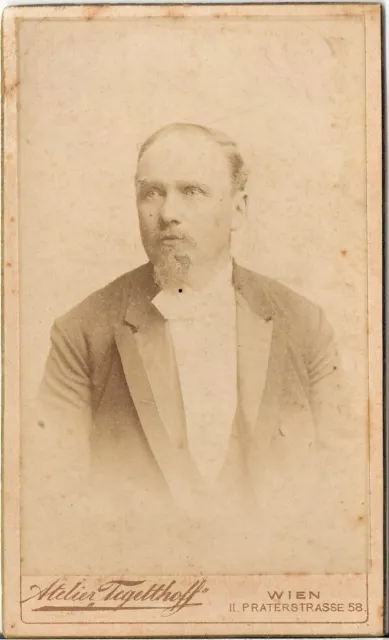 CDV photo Herrenportrait / benannt - Wien 1890er