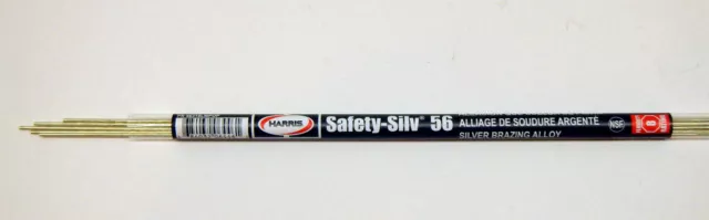 56318LMPOP Harris Safety-Silv 56 56% Silver Solder Brazing Alloy 5 Sticks 1/16"
