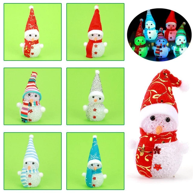 Light Up Christmas Decoration Glitter Snowman Lamp SALE Tree V9F3