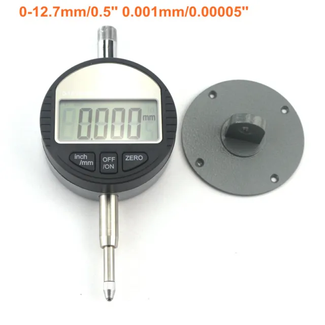0-12.7mm Digital Dial Indicator 0.5&quot; 0.001mm Electronic Micrometer Set Tool