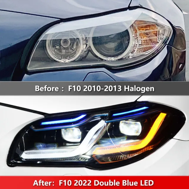 2x Für BMW 5er F10 F11 2011-2017 Xenon HID W/Adaptive Modified LED Scheinwerfer