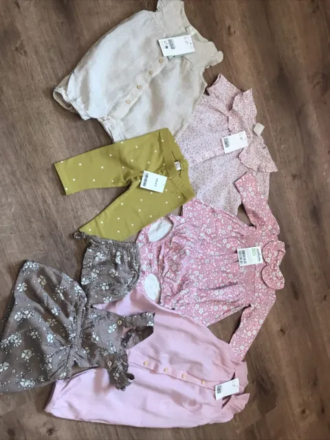 Girls Clothes Bundle Brand New Next Jojo Maman Bebe H&M Age 3-6 Months 7 Items