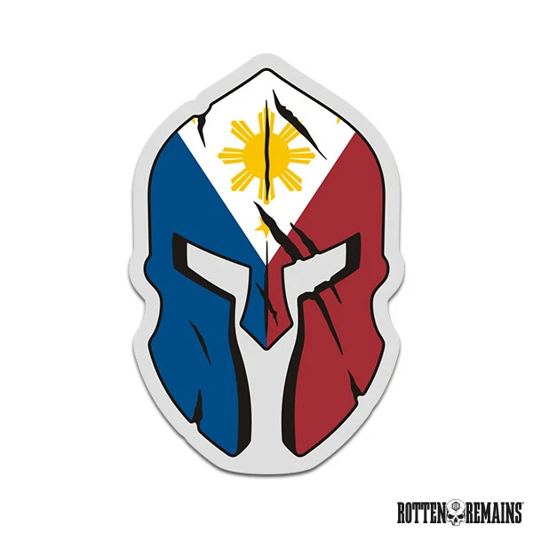 Philippines Flag Spartan Decal Filipino Philippine Pinoy Vinyl Sticker V3 b2g