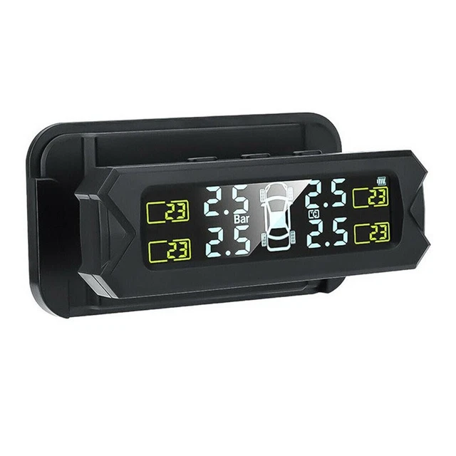 TPMS Monitor pressione pneumatici wireless solare avviso perdita rapida facile installazione