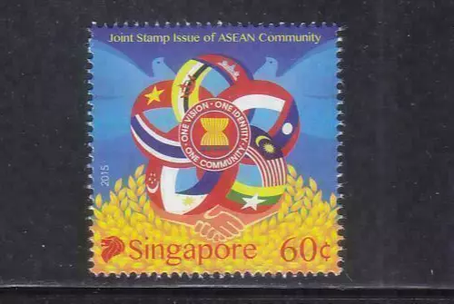 Singapore 2015 48TH ANNIV. OF ASEAN JOINT STAMP ISSUE  mnh