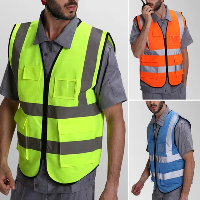 Gilet senza maniche top sicurezza stradale protezione estate borse riflettenti
