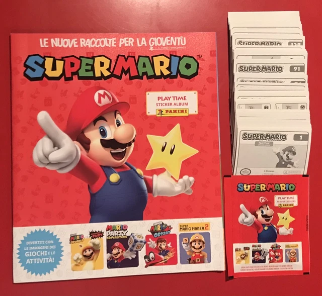 ALBUM SUPER MARIO PlayTime sticker Panini 2023 + set completo 176
