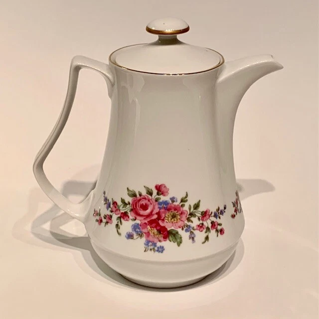 VINTAGE JLMENAU GRAF Von Henneberg Porcelain Mini Coffee Pot with Lid