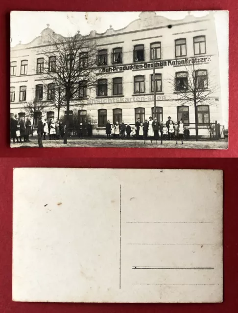 Privat Foto AK STUTTGART ? um 1910 Roh Produkten Geschäft Anton Krätzer  ( 79110