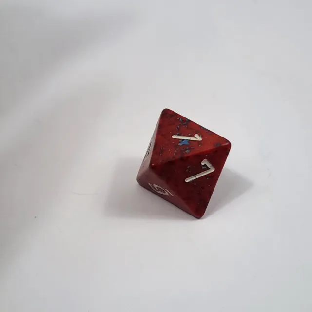 Red Speckled Opaque D8 Poly Dice 8 Sided Dice RPG DND MTG Board Card Game Die