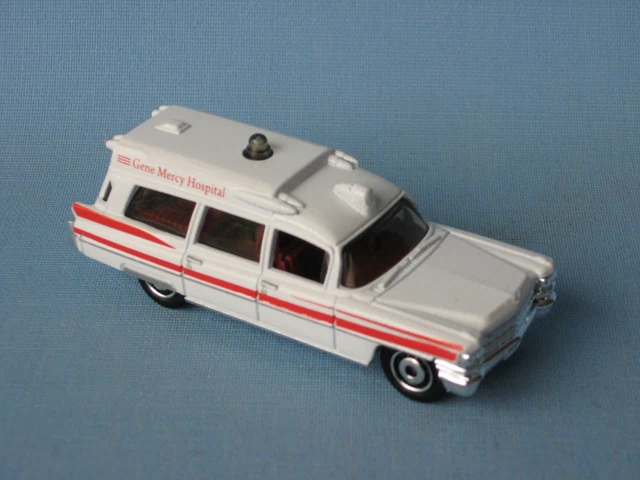 MATCHBOX 1963 CADILLAC Ambulance Mercy Hospital Medic White USA