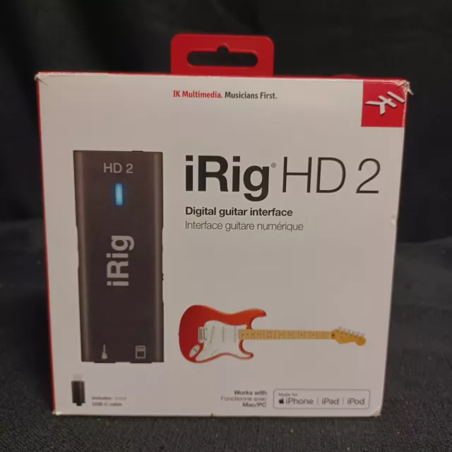 IK Multimedia iRig HD 2 - Studio Quality Guitar Audio Interface for iOS/MAC/PC