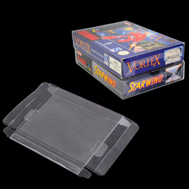 1PCS Clear Transparent Game Cartridge BoxSNES N64 Cartridge Box Protector Le