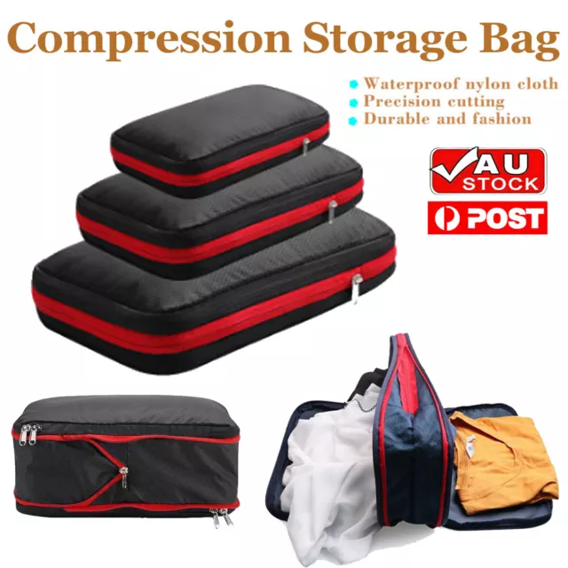 Organizer Compression Bag Storage Packing Cubes Suitcases Travel Luggage Pouches
