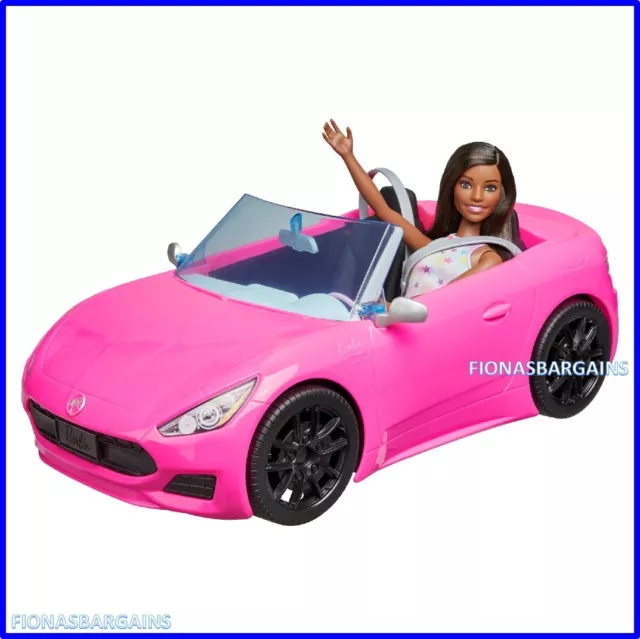 NEW Barbie Doll and Convertible Hot Pink Car HBY30 African American 3