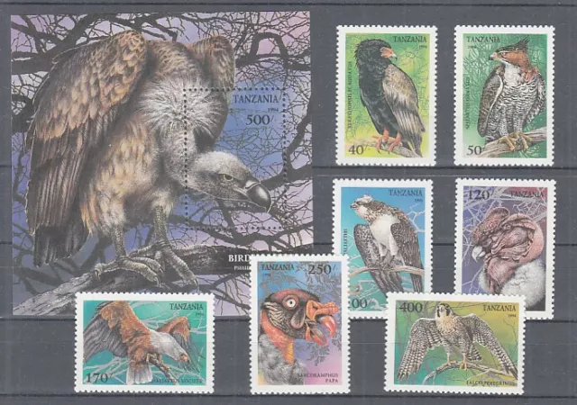 Tanzania 1854 - 60 + Block 260 Birds - Birds ** (mnh)