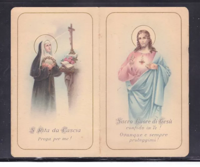 Calendarietto Religioso 1941 Salesiani Bologna Sacro Cuore Rita da Cascia SN74