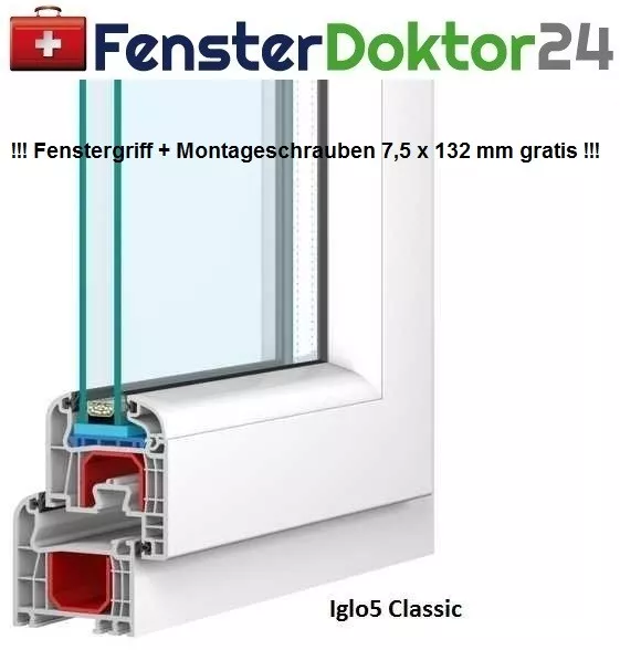 Balkontür - Breite 600 mm - 1 Flügel Kunststoff Terrassentür 2 oder 3fach Glas