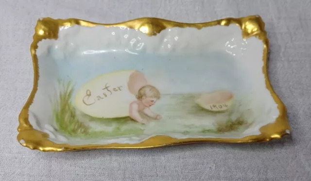 Vintage Easter Collectible S M Elite Limoges Small Tray Dish Made In France.