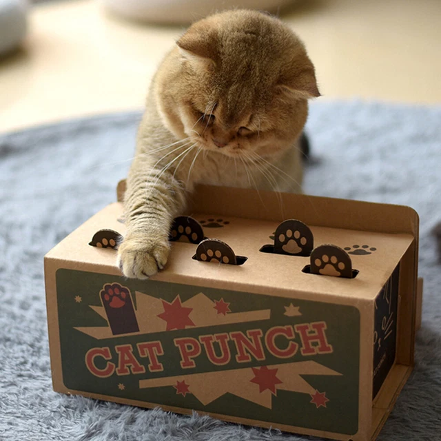 Gato Punch Scratch Pet Juguete Suministra Topo Interactivo Ratones Juego