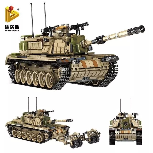 Building Blocks Military MOC Israel M60 Main Battle War Tank Model Brick DIY Toy