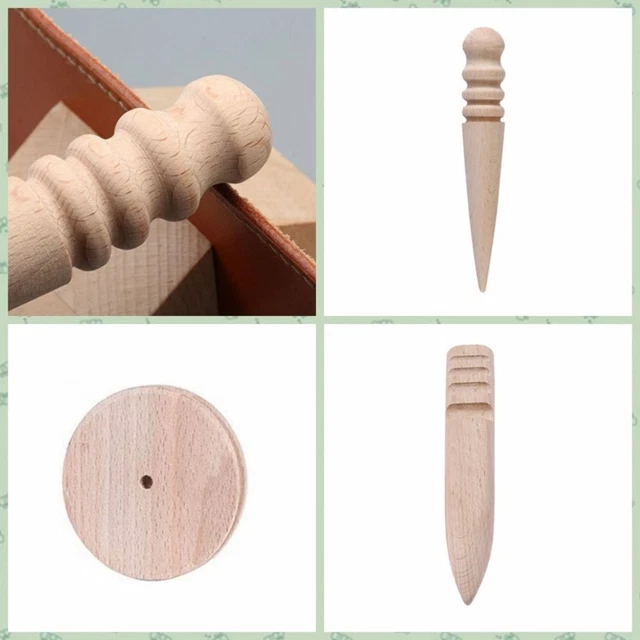 3pcs Handmade Leather Grinding Rod Round Leather Polishing Stick  Polished Edge
