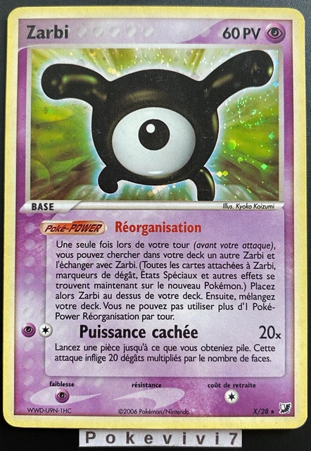 Pokemon Card ZARBI X/28 Holo Secret Block EX Hidden Forces FR