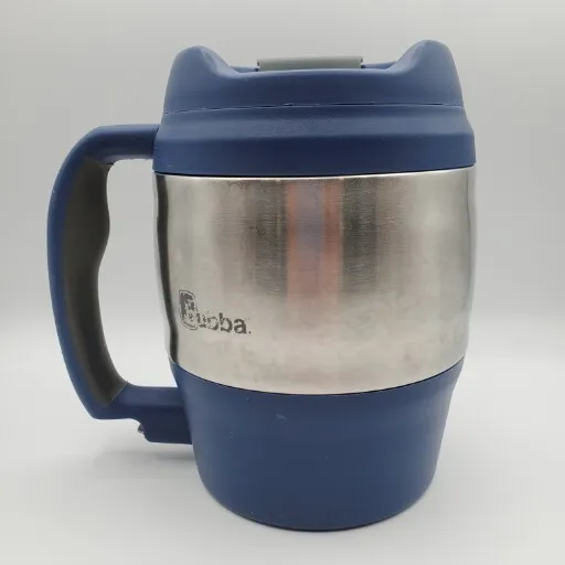 Bubba Keg Insulated Travel Mug 52oz Blue Stainless Flip Top Thermos Hot & Cold 2