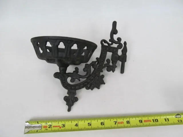 Antique Cast Iron Wall Swing Arm Oil Lamp Holder Sconce