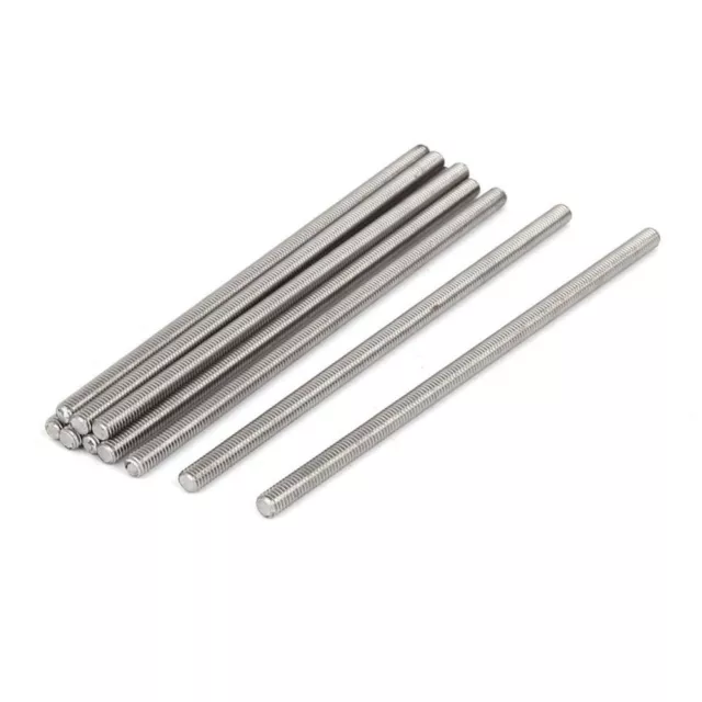 10Pcs 304 Stainless Steel Bar Studs M6x150mm Right Hand Threads