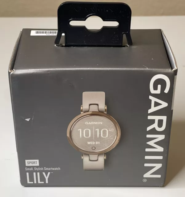 Garmin Lily Small GPS Smartwatch Rose Gold and Light Tan, 010-02384-01 New