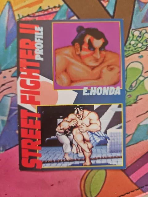 E Honda Street Fighter 2 Trading Profile Warrior Card c1990 Mag Promo Ultra Rare