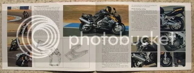 HONDA CBR900RR FIREBLADE MOTORCYCLE Sales Brochure 1996 4PF #BR905 2