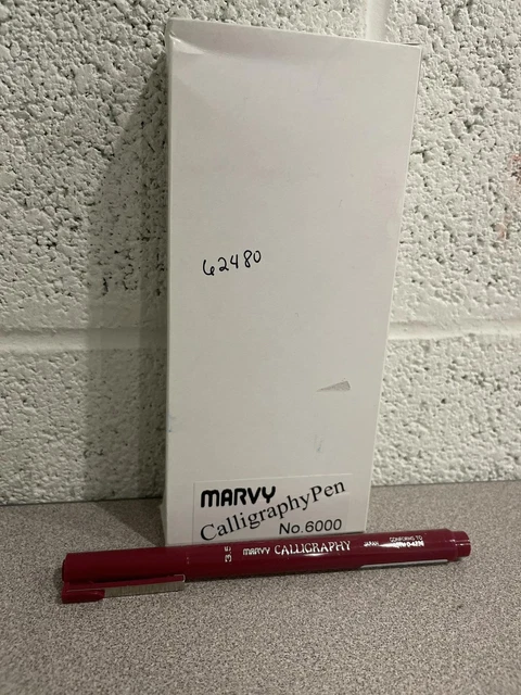 Marvy Calligraphy Pen 3.5 BURGUNDY No.6000 Box Of 12