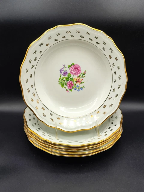 Lot De 6 Assiettes Creuses L'Amandinoise – Scène Galante, Blanc, Céramique, état Correct