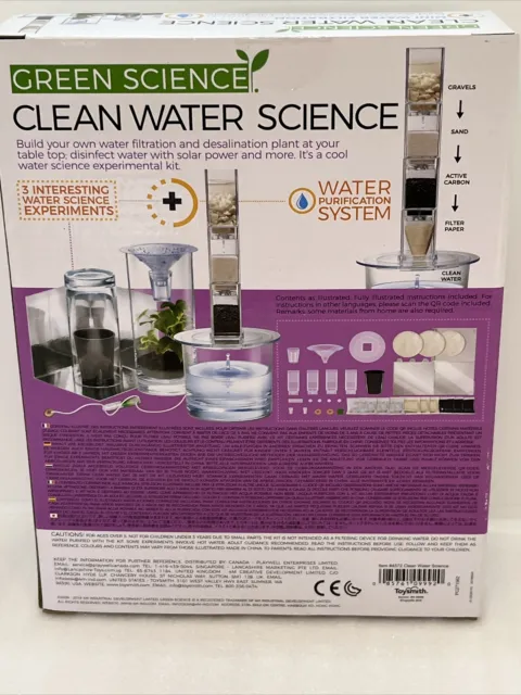 4M Green Science/Clean Water Science Mini Water Filtration Kit Experiments NEW 3