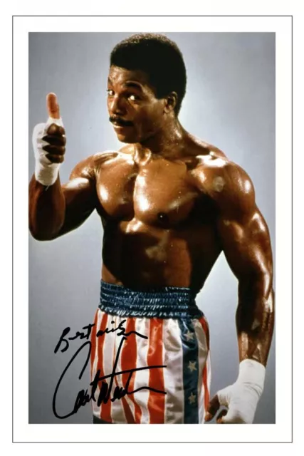 CARL WEATHERS Signed Autograph PHOTO Fan Gift 6x4 Print ROCKY Apollo Creed